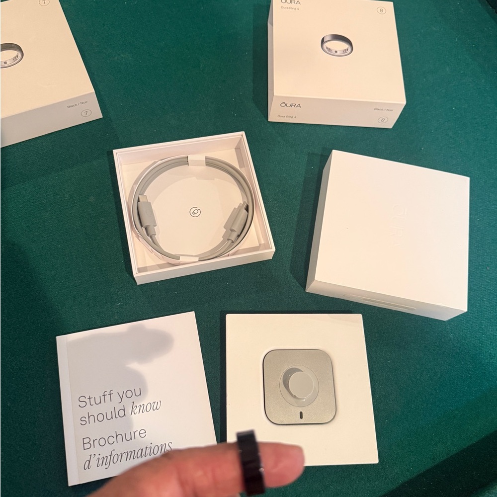 Oura Ring Gen 4 black Smart Ring ActivityTracker Charging Cable and
Adapter Set - Picture 3 of 12